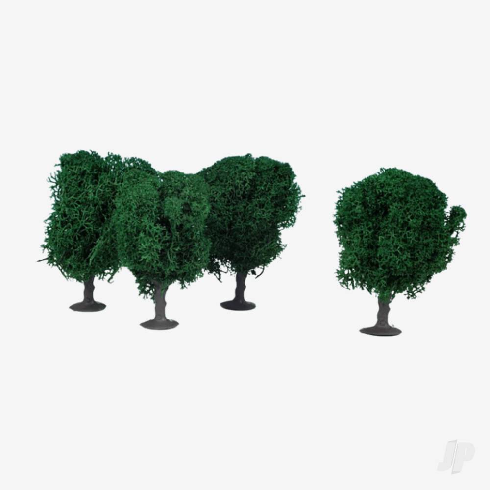 Heki Lichen Avenue Trees, 7cm (Dark Green) (4 pcs) (1030)