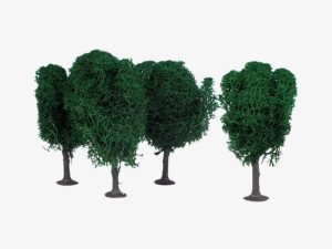 Heki Lichen Birch Trees, 12cm (Dark Green) (3 pcs) (1010)
