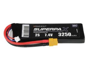 Radient LiPo 2S 3250mAh 7.4V 30C XT60