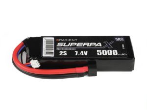 Radient LiPo 2S 5000mAh 7.4V 50C Deans (HCT)