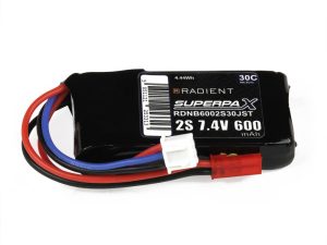 Radient LiPo 2S 600mAh 7.4V 30C JST
