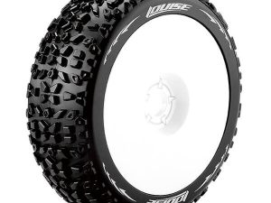 LOUISE RC B-MAZINGER 1/8 FR/RR SOFT HEX 17MM WHITE