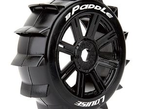 LOUISE RC B-PADDLE 1/8 FR/RR SOFT HEX 17MM SPOKE BLACK