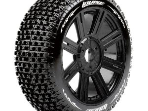 LOUISE RC B-PIRATE 1/8 FR/RR SUPER SOFT HEX 17MM SPOKE BLACK