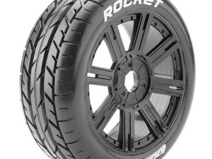 LOUISE RC B-ROCKET 1/8 FR/RR SOFT HEX 17MM SPOKE BLACK