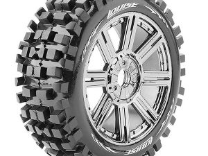 LOUISE RC B-ULLDOZE 1/8 FR/RR SOFT HEX 17MM SPOKE CHROME
