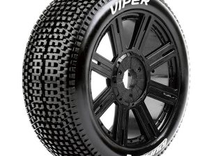 LOUISE RC B-VIPER 1/8 FR/RR SOFT HEX 17MM SPOKE BLACK