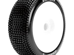 LOUISE RC B-VIPER 1/8 FR/RR SOFT HEX 17MM WHITE