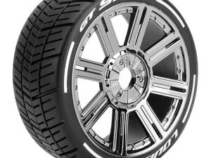 LOUISE RC GT-SHIV 1/8 FR/RR SOFT HEX 17MM SPOKE BLACK CHROME