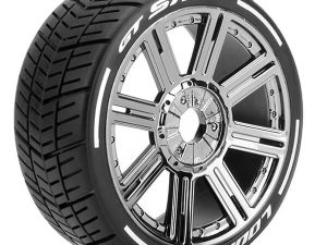 LOUISE RC GT-SHIV 1/8 FR/RR SUPER SOFT HEX 17MM SPOKE BLACK CHROME