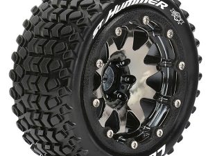LOUISE RC ST-HUMMER 1/10 SOFT BEAD-LOCK 1/2" OFFSET HEX 12MM BLACK CHROME