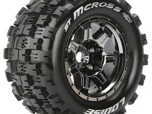 LOUISE RC ST-MCROSS 1/8 SPORT 1/2" OFFSET HEX 17MM BLACK CHROME