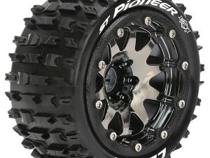 LOUISE RC ST-PIONEER 1/10 SOFT BEAD-LOCK/1/2 OFFSET HEX 12M BLACK CHROME