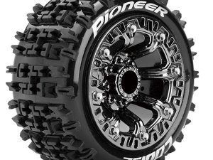 LOUISE RC ST-PIONEER 1/16 SOFT SPOKE BLACK CHROME TRX 1:16