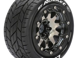 LOUISE RC ST-ROCKET 1/10 SOFT BEAD-LOCK/1/2 OFFSET HEX 12MM BLACK CHROME
