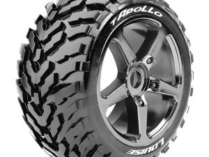 LOUISE RC T-APOLLO 1/8 FR/RR 0 OFFSET BLACK CHROME