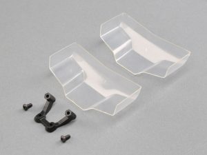 Team Losi Racing Low Front Wing Clear with Mount (2): 22 5.0