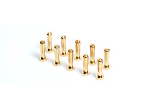 LRP 4mm Gold Connectors - Works Team - 10pk (18mm)