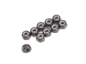 Core RC M3 Alloy Nyloc Nuts-Low Profile-Black pk10