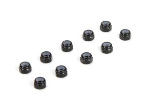 M3 Aluminum Lock Nuts, Black (10)