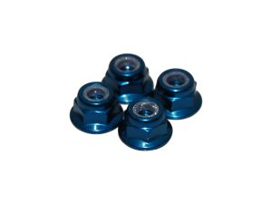 Schumacher M4 Nyloc Wheel Nut - Blue Alloy (pk4)