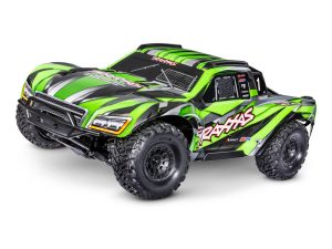 Traxxas Maxx Slash 1:8 4WD RTR Short Course Truck, Green (+ TQi 2-ch, VXL-6S, Velineon 2000kV, TSM)