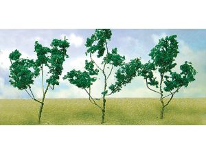 JTT Medium Green Foliage Branches, 1.5in to 3in, (60 per pack)