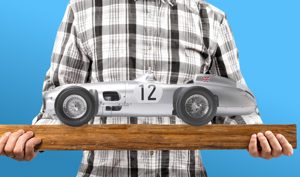 Mercedes-Benz W196 R Stirling Moss #12 1/8 Scale Metal & Plastic Kit