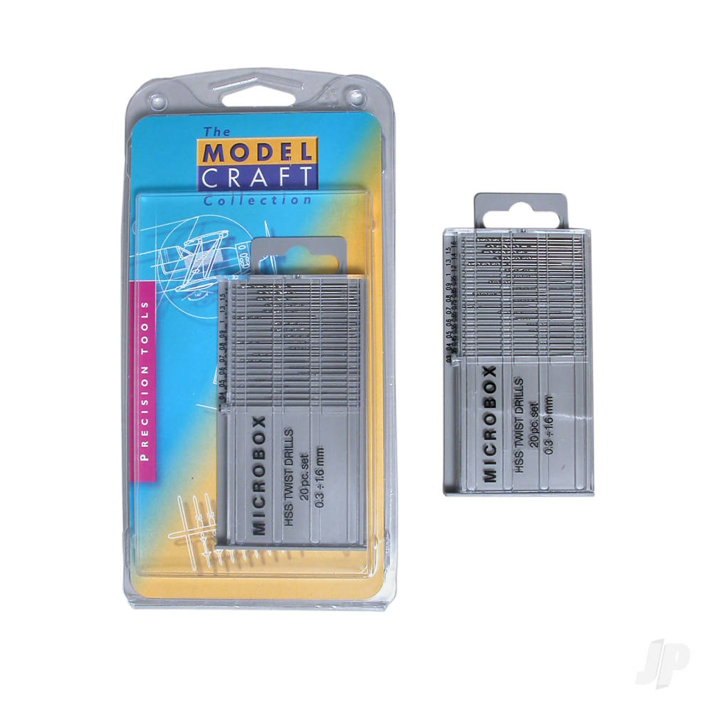Modelcraft Microbox Drill Set 0.3-1.6mm (20 pcs) (PDR4001) - Image 2