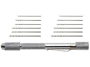 Excel Mini Pin Vice with 12 Assorted Drills (Carded)