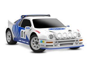 Traxxas Mini Rally VXL Ford RS200 4WD RTR, White (+ TQi 2-ch, VXL-3S, 2S LiPo, USB-C Charger, Clipless Body)