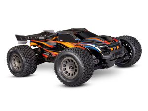 Traxxas Mini XRT VXL-3S 4WD RTR Race Truck, Orange (+ TQi 2-ch, VXL-3S, 2S LiPo, USB-C Charger, Clipless Body)