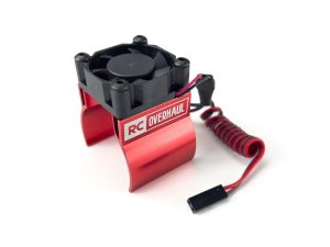 RC Overhaul Motor Clip on Heatsink 36mm w/Temp Sensor Red w/Fan