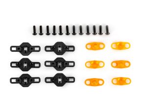 Traxxas Mounts, side marker lights, boat trailer (6)/ lenses (6)/ 2.5x8mm BCS (Black stainless) (12)