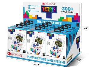 My Arcade Tray of 12 x Tetris Go Gamer Portable (Retail Display Tray with 12 pcs of DGUN7029)