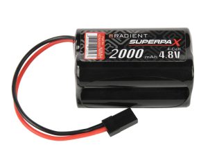 Radient NiMH 4.8V 2000mAh AA Square, Rx, JR