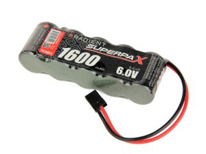 Radient NiMH 6.0V 1600mAh 2/3A SBS-Flat, Rx-JR