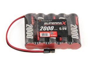 Radient NiMH 6.0V 2000mAh AA SBS-Flat, Rx-JR