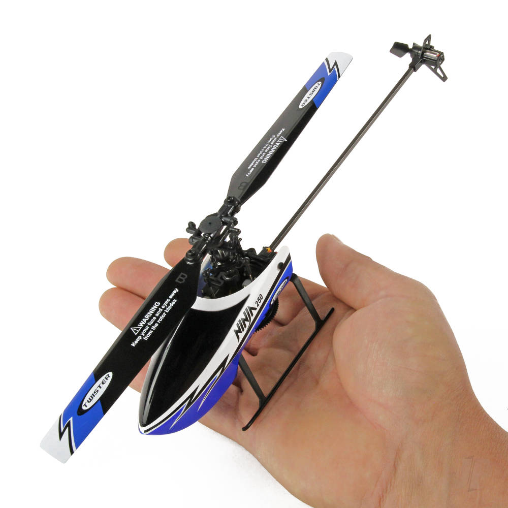 Twister Ninja 250 Helicopter with Co-Pilot Assist, 6-Axis Stabilisation and Altitude Hold (Blue) - Image 5