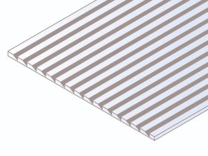 Evergreen Novelty Siding Sheet, 300 x 600 x 1.0mm, 2.8mm Spacing (12 x 24 x .040in, .109in Spacing) (1 per pack)