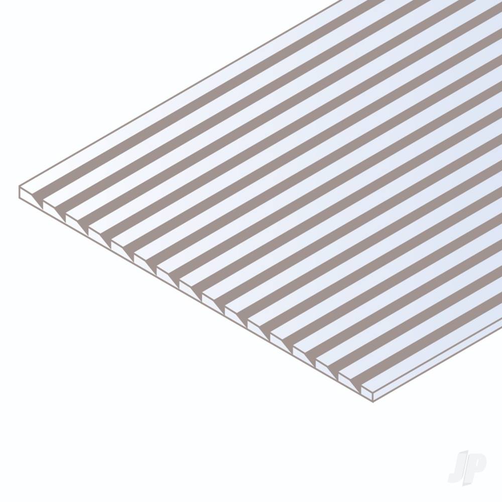 Evergreen Novelty Siding Sheet, 300 x 600 x 1.0mm, 2.8mm Spacing (12 x 24 x .040in, .109in Spacing) (1 per pack)