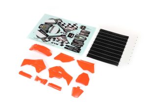 Losi Orange Plastics with Wraps: PM-MX/SM