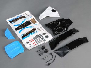 Losi Painted Body Set, Blue: Lasernut U4