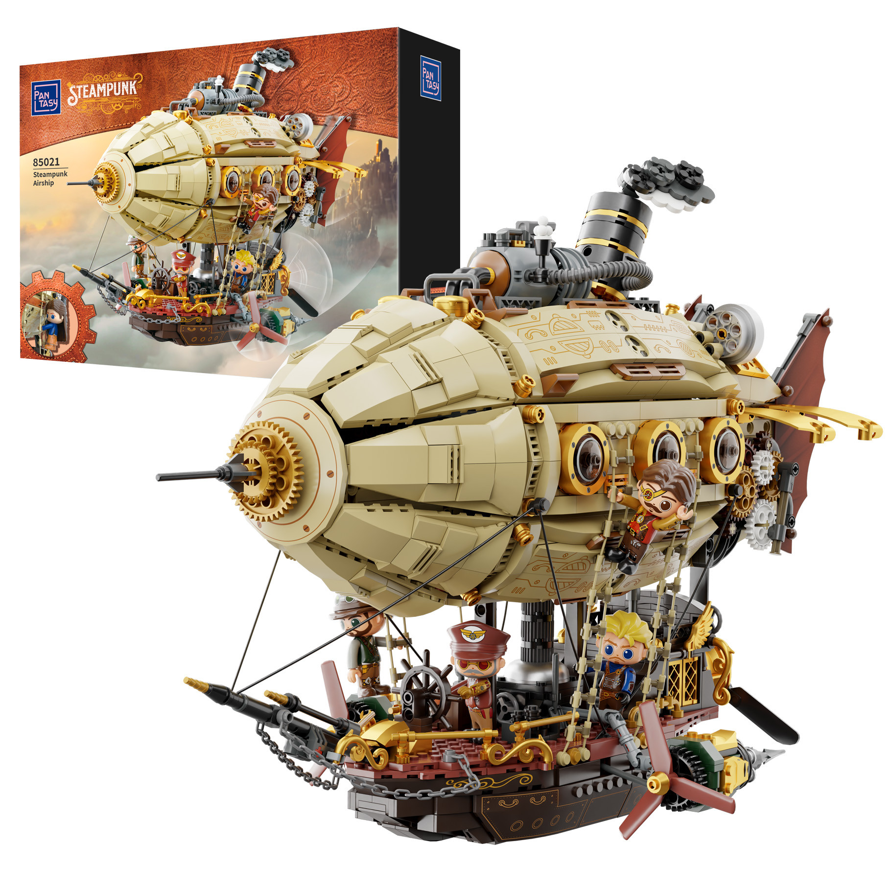 Pantasy Steampunk Airship - 1949 pcs