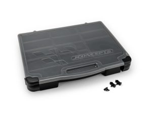 JConcepts Parts Box Black / Grey (14.5 x 11 x 2.37 inch)
