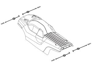PD Racing Orange/Black Colour Body with Sticker Sheet for PD861R