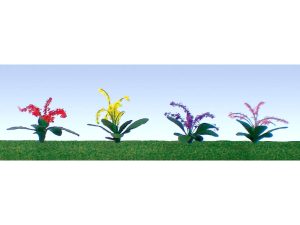 JTT Petunias Assorted, 3/8in, HO-Scale, (30 per pack)