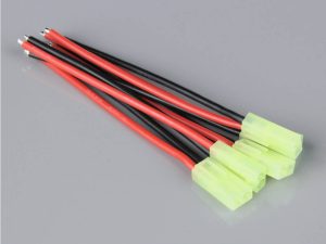 Radient Pigtail Connector, Mini Tamiya Female, 16AWG, 100mm (5 pcs)