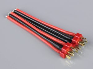 Radient Pigtail Connector Pack, Deans, Male, 4in Lead, 14AWG, 100mm (5pcs)