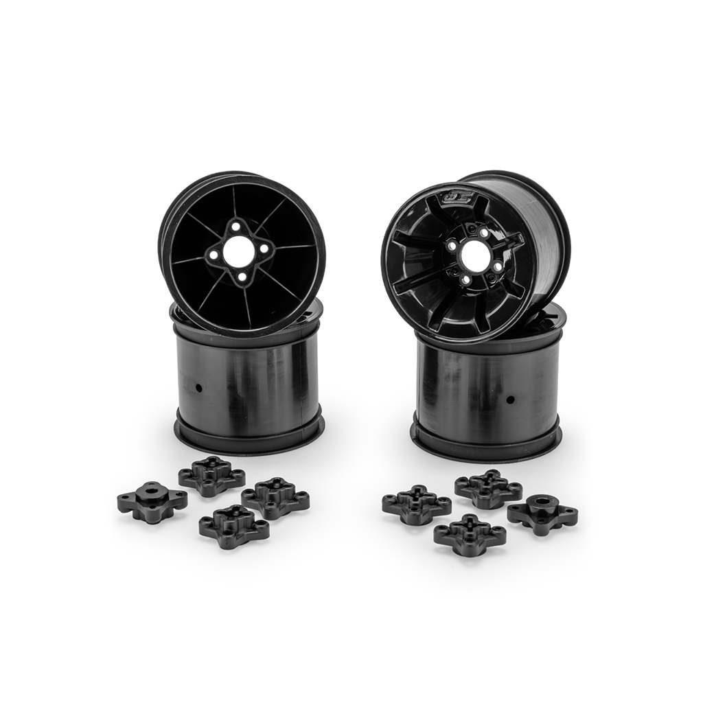 JConcepts Pioneer - RC10T 2.2 Rear Wheel Blk + Adapter 4pc
